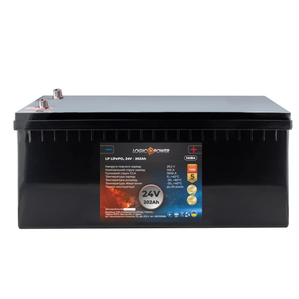Аккумулятор для автомобиля литиевый LP LiFePO4 24V - 202 Ah (+ справа, обратная полярность) пластик
