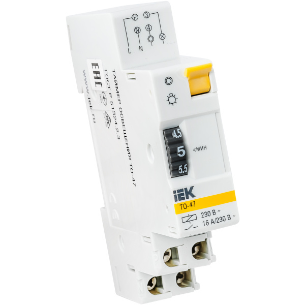 Таймер ТО47 освітлення 16А 230В на DIN-рейку IEK (MTA30-16)