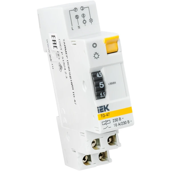 Таймер ТО47 освітлення 16А 230В на DIN-рейку IEK (MTA30-16)