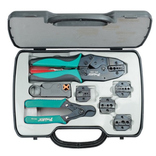 Набір інструментів для обтиснення коаксіального кабелю Pro'sKit 6PK-330K