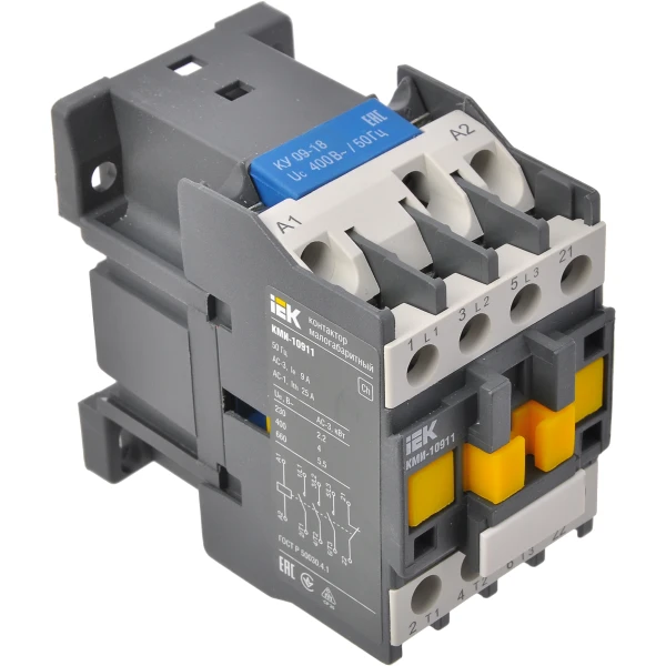 Контактор КМІ-10911 9А 380В/АС3 1р (НЗ) IEK (KKM11-009-400-01)