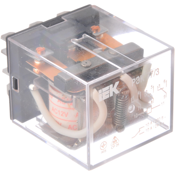 Реле РЕК77/3 (LY3) 10А 12В АC IEK (RRP10-3-10-012A)
