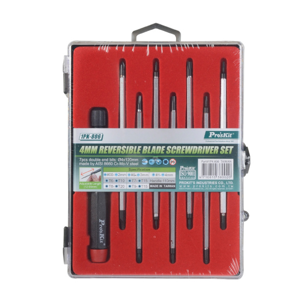 Викрутка з двосторонніми насадками Pro'sKit 1PK-806