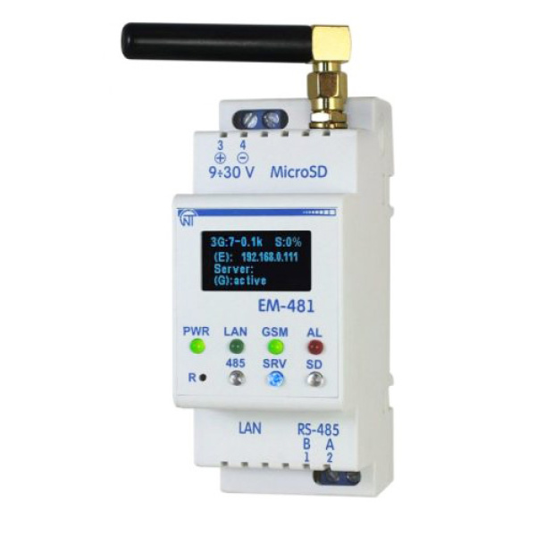Контролер web-доступу до управління Modbus ЕМ-481 Новатек-Електро