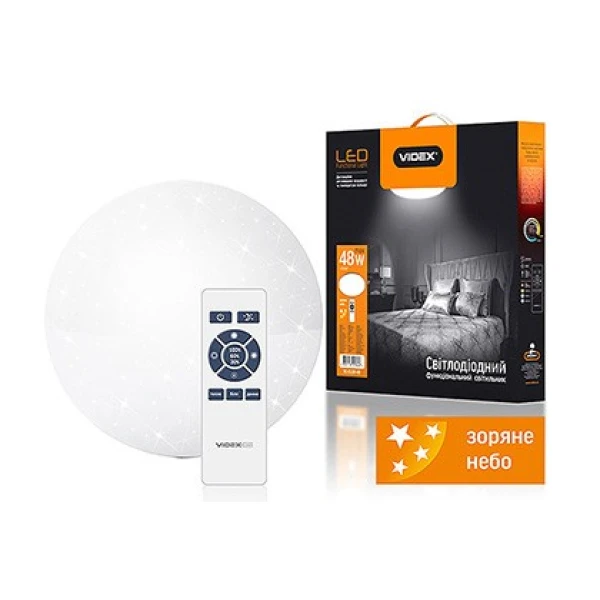 LED світильник функціональний круглий (STAR) VIDEX 48W 2800-6000K 220V(4шт/ящ) (VL-CLSRs-48)