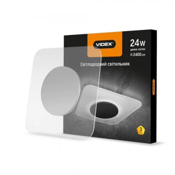 LED світильник Акриловий квадратний VIDEX 24W 4100K 220V 4 шт (VL-JTS-24S4)