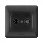 VIDEX BINERA Розетка TV+SAT кінцева чорний графіт (VF-BNSK2TVSATE-BG) (20/120) - Зображення 7