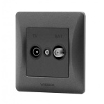 VIDEX BINERA Розетка TV+SAT кінцева чорний графіт (VF-BNSK2TVSATE-BG) (20/120) - Зображення 8