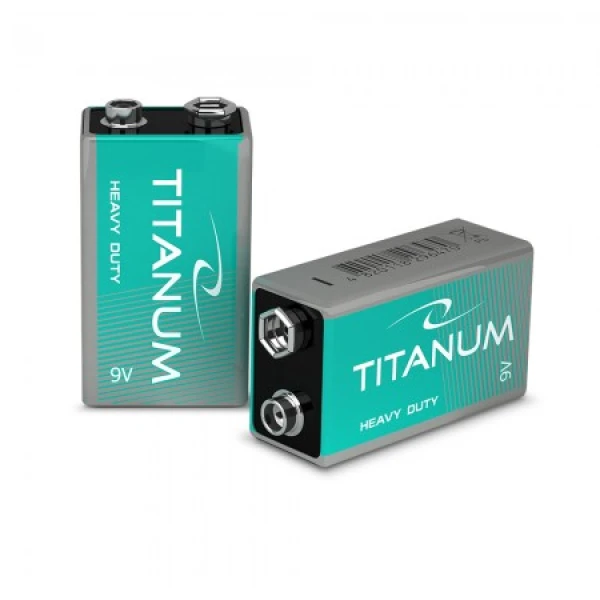 Батарейка сольова Titanum 6F22 SHRINK (20/480) (T-6F22 1pc T)
