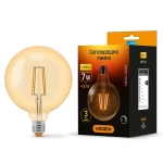 LED лампа VIDEX Filament G125FAD 7W E27 2200K 220V диммерна (VL-G125FAD-07272) - Зображення 2