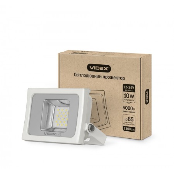 LED прожектор VIDEX PREMIUM 10W 5000K 12-24V White 20 шт (VL-F105W-12V)