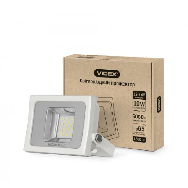 LED прожектор VIDEX PREMIUM 10W 5000K 12-24V White 20 шт (VL-F105W-12V)