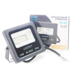 Світлодіодний прожектор LUMTECO YX-06 10w 6500К IP65 90-265V чорний (YX-06-10-6500) - Зображення 2