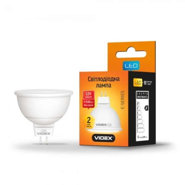 LED лампа VIDEX MR16e 12V 6W GU5.3 4100K 220V 20шт/ящ (VL-MR16e12V-06534)