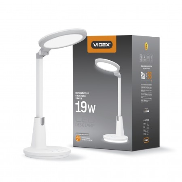 LED лампа настільна VIDEX VL-TF10W 19W 3000-5500K 220V(4шт/ящ)