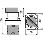 XB2-BD21 Кнопка поворотна 2-поз. Стандартна ручка - Зображення 8