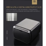 Сенсорне відро для сміття JAH 30 л прямокутне з внутрішнім відром рожеве золото - Зображення 2