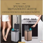 Сенсорне відро для сміття JAH 7 л квадратне темно-срібний металік з внутрішнім відром - Зображення 7