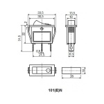KCD3-101N R/B 220V Перемикач 1 кл. червоний з підсвічуванням - Зображення 4
