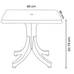 Стіл квадратний Papatya Фаворі 80x80 білий - Зображення 2