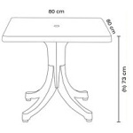 Стіл квадратний Papatya Фаворі 80x80 тик - Зображення 2