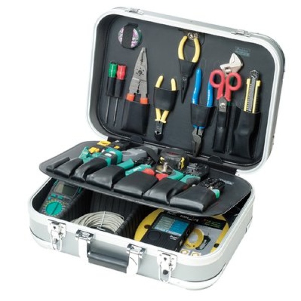 Набір інструментів в кейсі Pro'sKit PK-4018 для монтажу телекомунікаційних мереж
