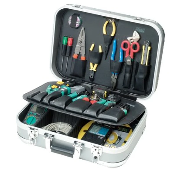 Набір інструментів в кейсі Pro'sKit PK-4018 для монтажу телекомунікаційних мереж