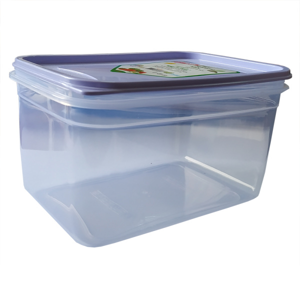 Контейнер Flexy Box прямокутний 1,3 л прозорий кришка бузкова Irak Plastik