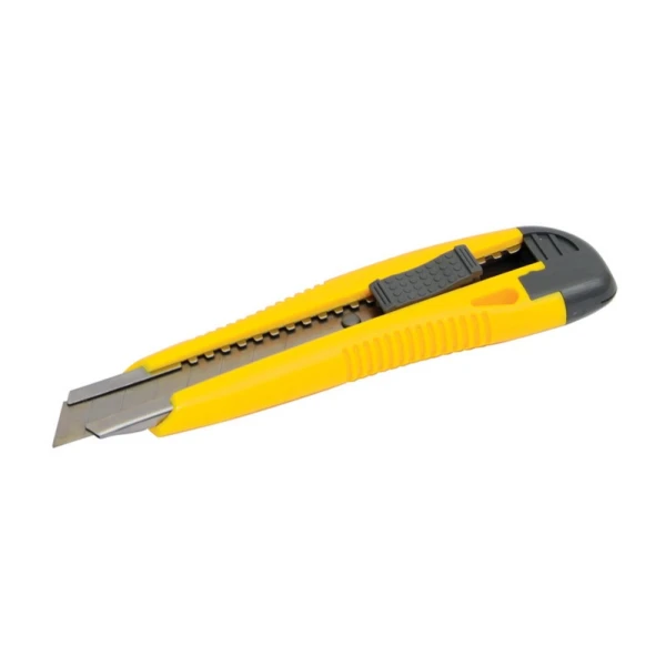 Ніж MASTERTOOL 18 мм ABS пластик з металевою напрямною кнопковий фіксатор 2 леза 17-0106