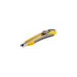 Ніж MASTERTOOL ЕРГО 18 мм ABS пластик TPR покриття з металевою направляючою замок з гвинтами 3 леза 17-0112