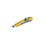 Ніж MASTERTOOL ЕРГО 18 мм ABS пластик TPR покриття з металевою направляючою замок з гвинтами 3 леза 17-0112
