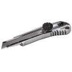 Ніж MASTERTOOL 18 мм металевий з направляючою замок 17-0198