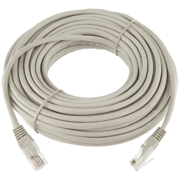 Патч-корд литий UTP RJ45 кат. 5Е 15 м (серый)