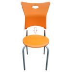 Стілець Irak Plastik Vega помаранчевий - Зображення 2
