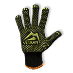 Рукавички робочі Vulkan 5611, чорні, ПВХ точки