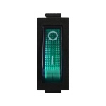 KCD3-101N GR/B 220V Перемикач 1 кл. зелений з підсвічуванням - Зображення 2