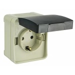 Розетка 2Р+PE РЗ16-З-IP54