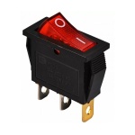 KCD3-101N R/B 220V Перемикач 1 кл. червоний з підсвічуванням