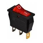 KCD3-101N R/B 220V Перемикач 1 кл. червоний з підсвічуванням