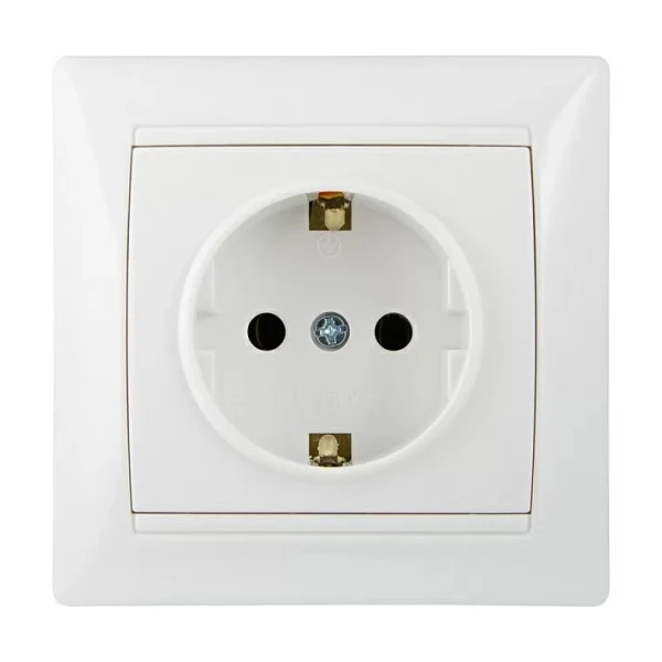 Розетка 2Р+PE PB16-З-Fr-W (біла)