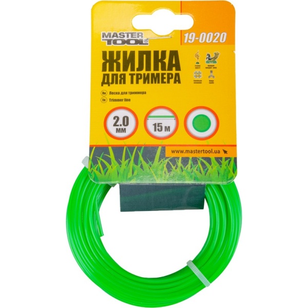Жилка для тримера MASTERTOOL 2.00 мм 15 м "коло" 19-0020