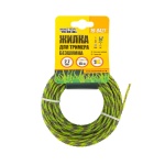 Жилка для тримера безшумна MASTERTOOL SPIRAL SQUARE 2.70 мм 15 м двоколірна 19-0427 - Зображення 2