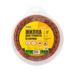 Жилка для тримера безшумна MASTERTOOL SPIRAL 2.70 мм 71 м (блістер) двоколірна 19-1613 - Зображення 2