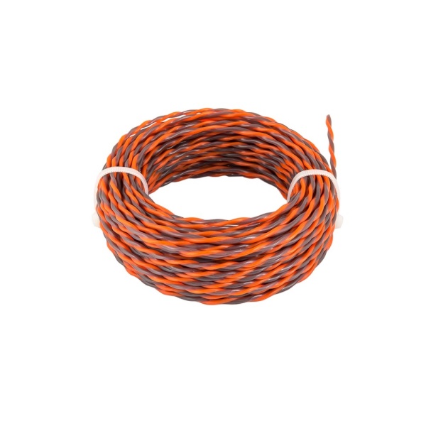 Жилка для тримера безшумна MASTERTOOL SPIRAL 2.70 мм 15 м двоколірна 19-1627