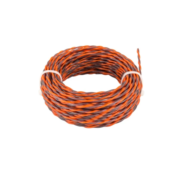 Жилка для тримера безшумна MASTERTOOL SPIRAL 2.70 мм 15 м двоколірна 19-1627
