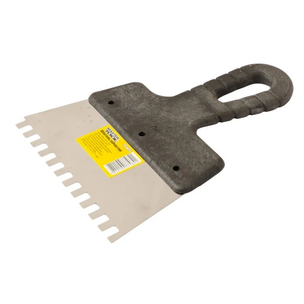 Шпатель зубчастий MASTERTOOL 150х6х6 мм 19-6615