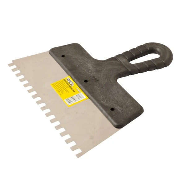 Шпатель зубчастий MASTERTOOL 200х6х6 мм 19-6620