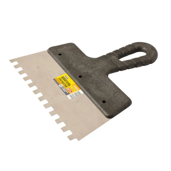 Шпатель зубчастий MASTERTOOL 200х8х8 мм 19-6820