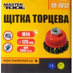 Щітка торцева MASTERTOOL із плетеної проволоки 125 мм М14 19-7012 - Зображення 2