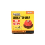Щітка торцева MASTERTOOL з латуньованої рифленої проволоки 125 мм М14 19-7112 - Зображення 2